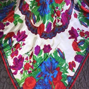Vintage Liz Claiborne 100% silk scarf